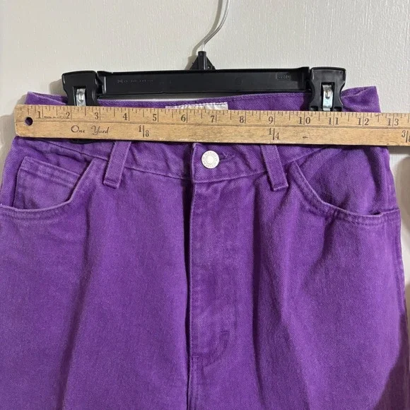Vintage Jeanjer by Jordache Purple High Waisted Mom Jeans Denim Jeans Size 9/10 - Picture 3 of 9